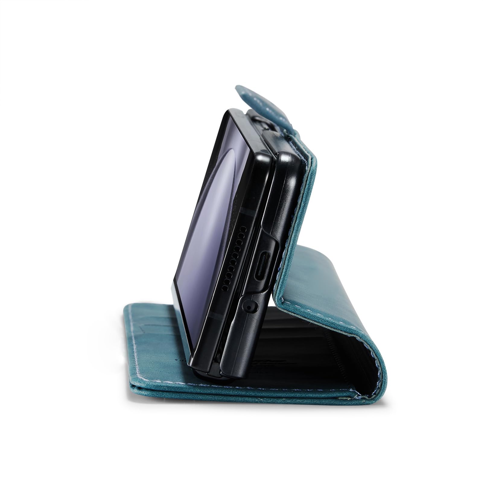 Custodia A Portafoglio For Samsung Galaxy Z Fold 8 Ultra, Pelle Smerigliata Flip Folio Funzione Stand Cover Business Antiurto Protezione Bordo Rialzato Guscio Interno(Blue)