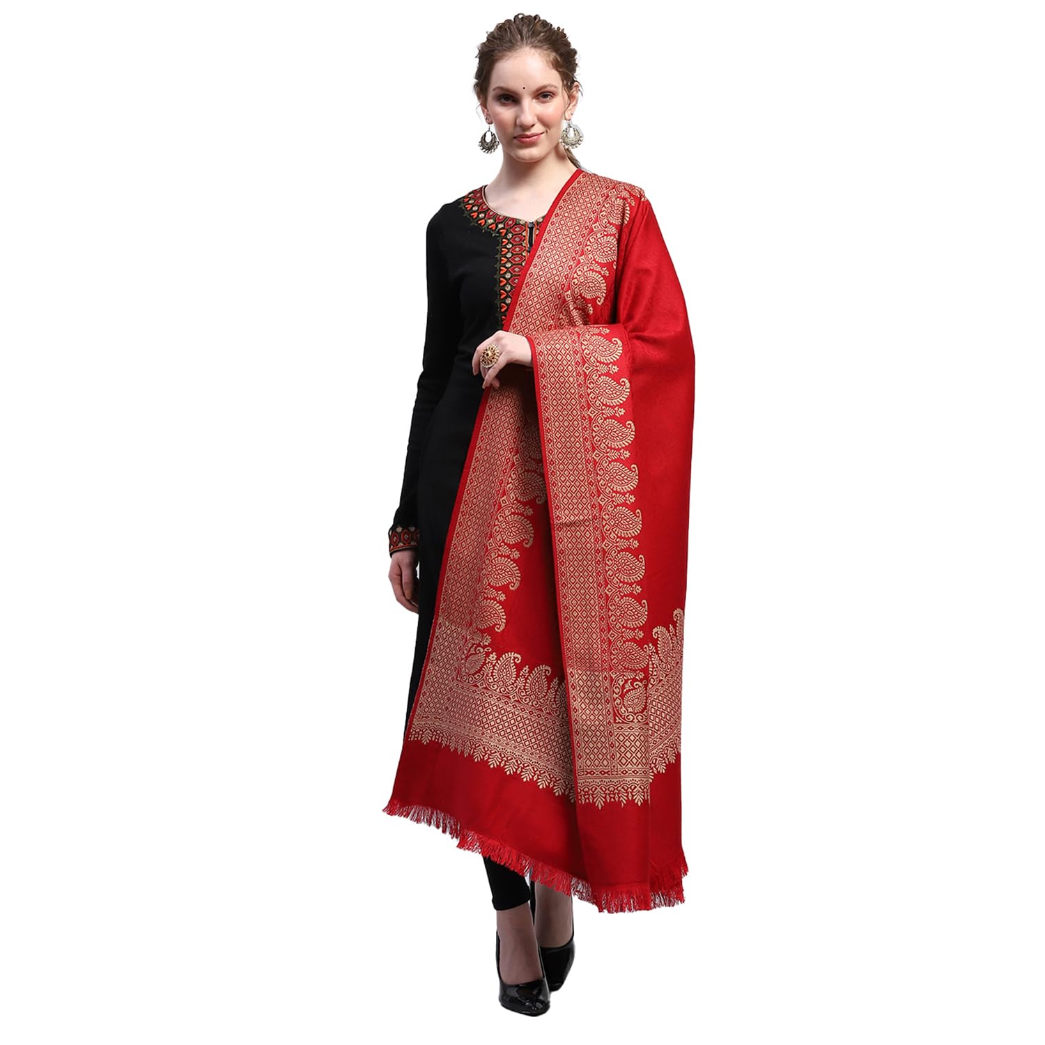 Monte Carlo Womens Self Design Shawl (224SHW7072)-picture-27