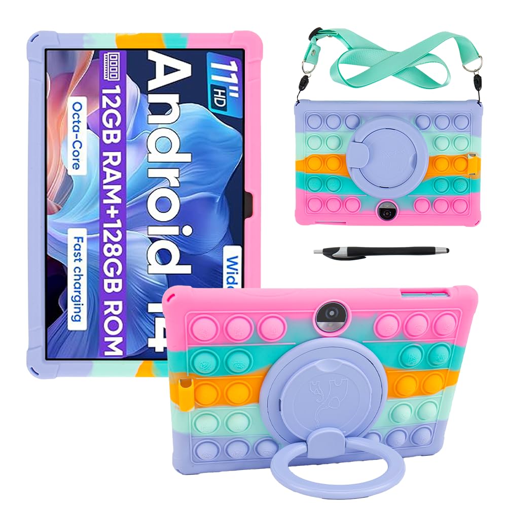 Coque protection tablette 11" rotative rose pour éviter les rayures - 8