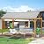 Domi 12' x 14' Hardtop Gazebo with Galvanized Steel Gable Roof, Pergola with Wood-Looking Aluminum Frame, Permanent Pavilion Outdoor Gazebo with Ceiling Hook for Deck Patio Lawn Yard Backyard Grill