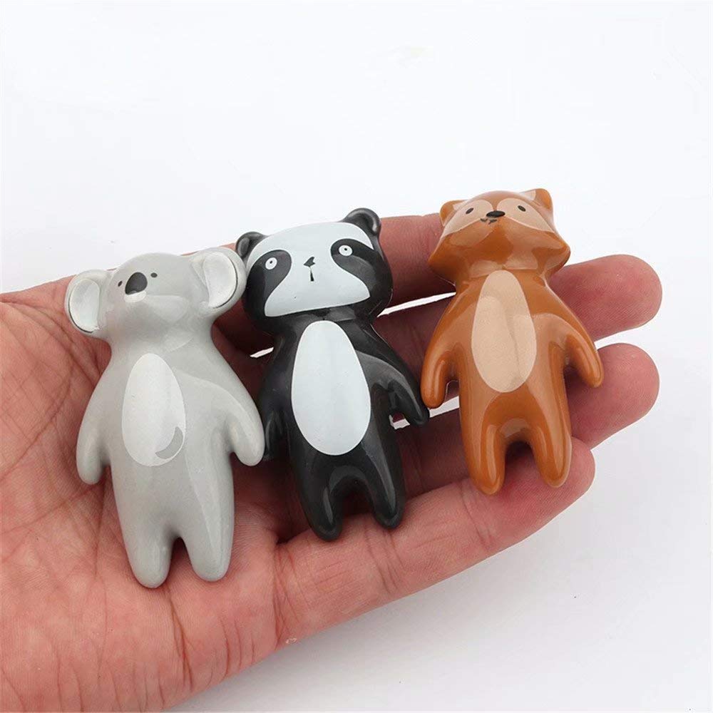 pomello, maniglia, ferramenta for porte, pomelli in ceramica, 10 pomelli in ceramica a forma di volpe for armadietto stile animale cartone animato tira maniglie decorative for ante del cassetto dell'a