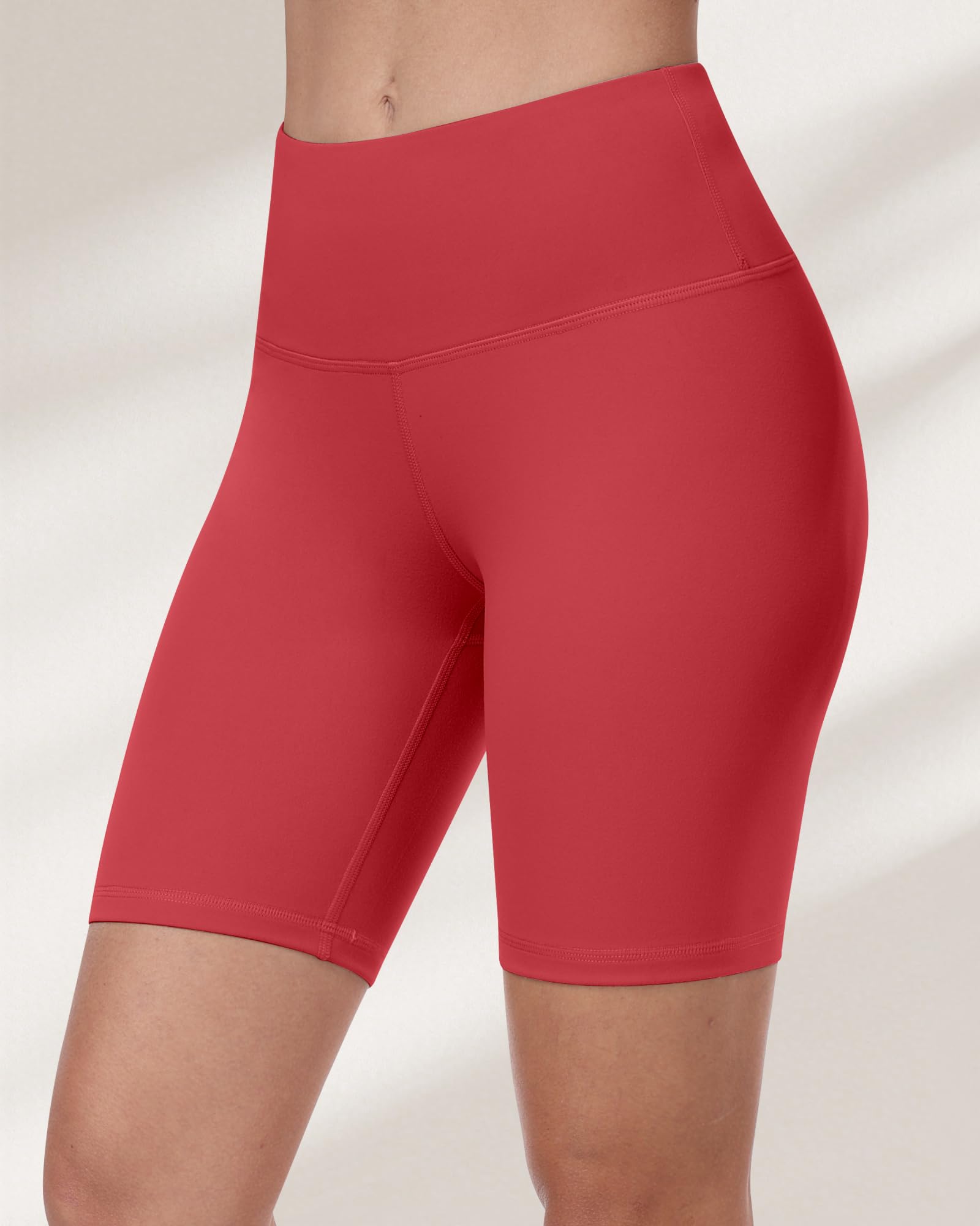 Pantalones cortos de ciclismo para mujer, cintura alta, control de abdomen, suaves, atléticos, gimnasio, yoga — view 9