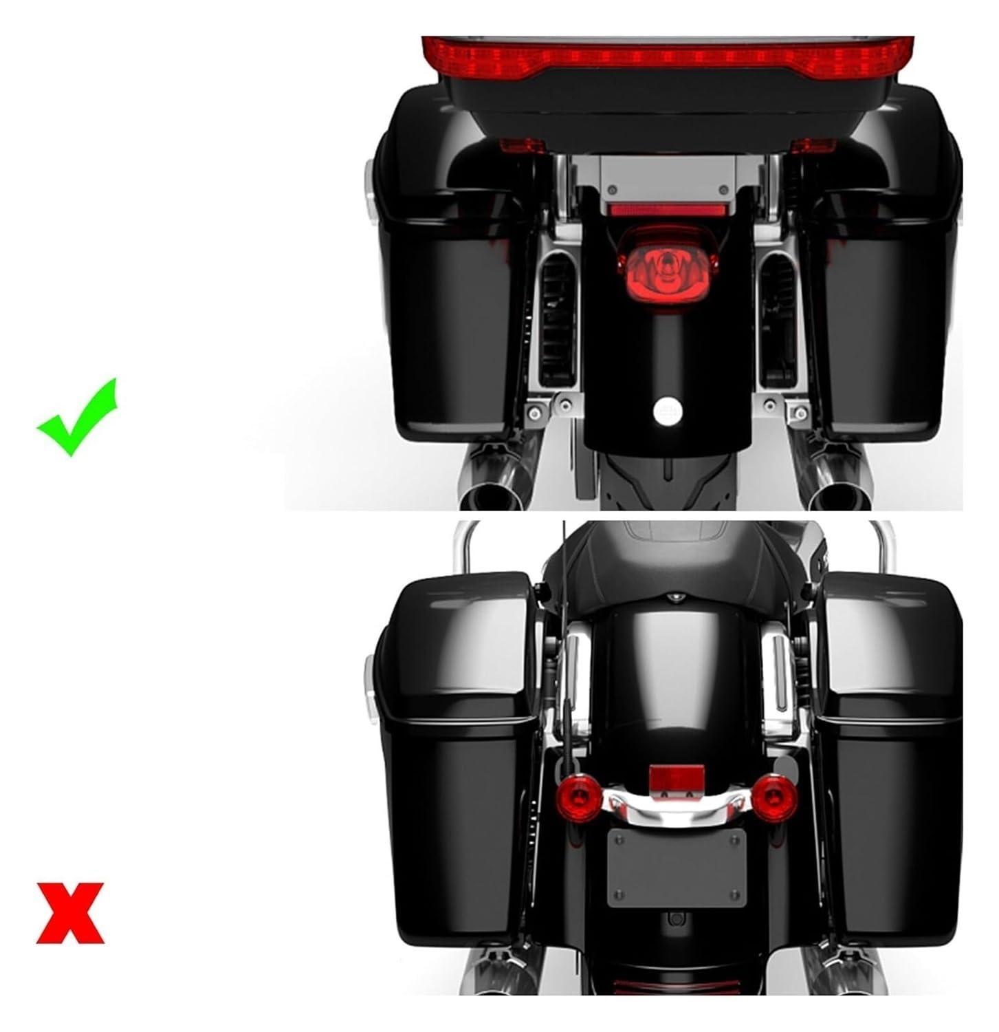 Faro Posteriore Moto Luz Trasera De Freno LED Para Motocicleta Para FLHTK, Para Road Glide FLTR (2014-2023), Para Electra Y Para Ultra Cl&assic (2014-2019)