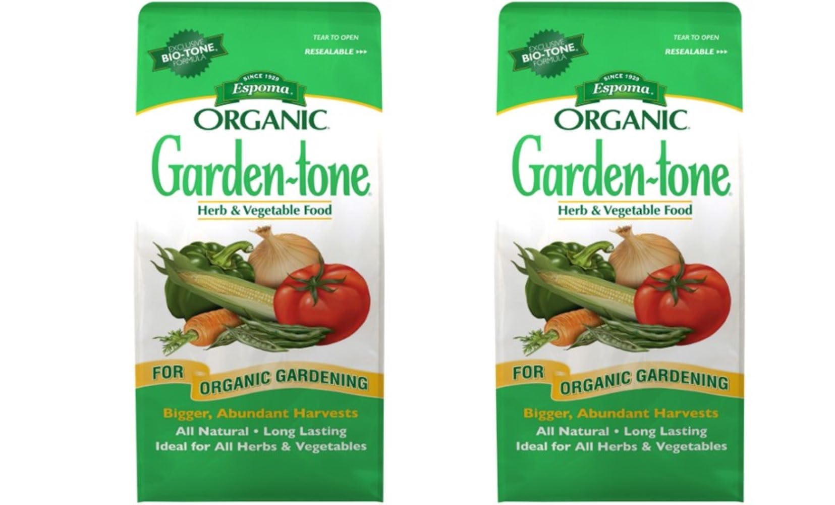 Organic Garden-Tone 3-4-4 Organic Fertilizer for Cool & Warm Season Vegetables and Herbs. Grow an Abundant Harvest of Nutritious and Flavorful Vegetables – 4 lb. Bag - 2 Pack