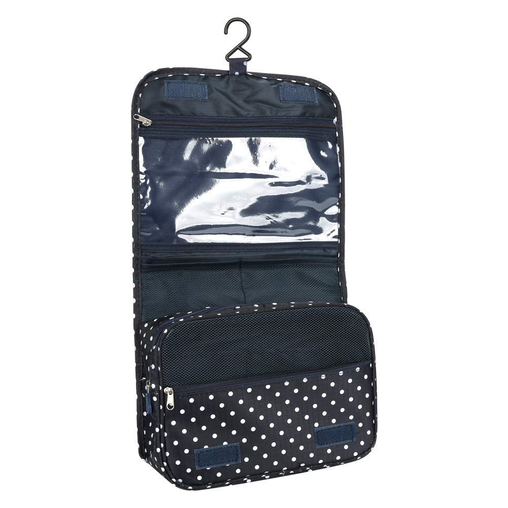 Appeso Toiletry Organizer Travel trousse Beauty Case da Viaggio per donne e uomini - perfetto per viaggio/all'aperto (Nero)