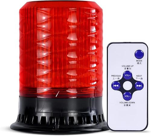 Luz de sirena estroboscópica LED, lámpara intermitente giratoria industrial baliza 9 tonos cuerno 120dB para camión, carretilla elevadora, taller de