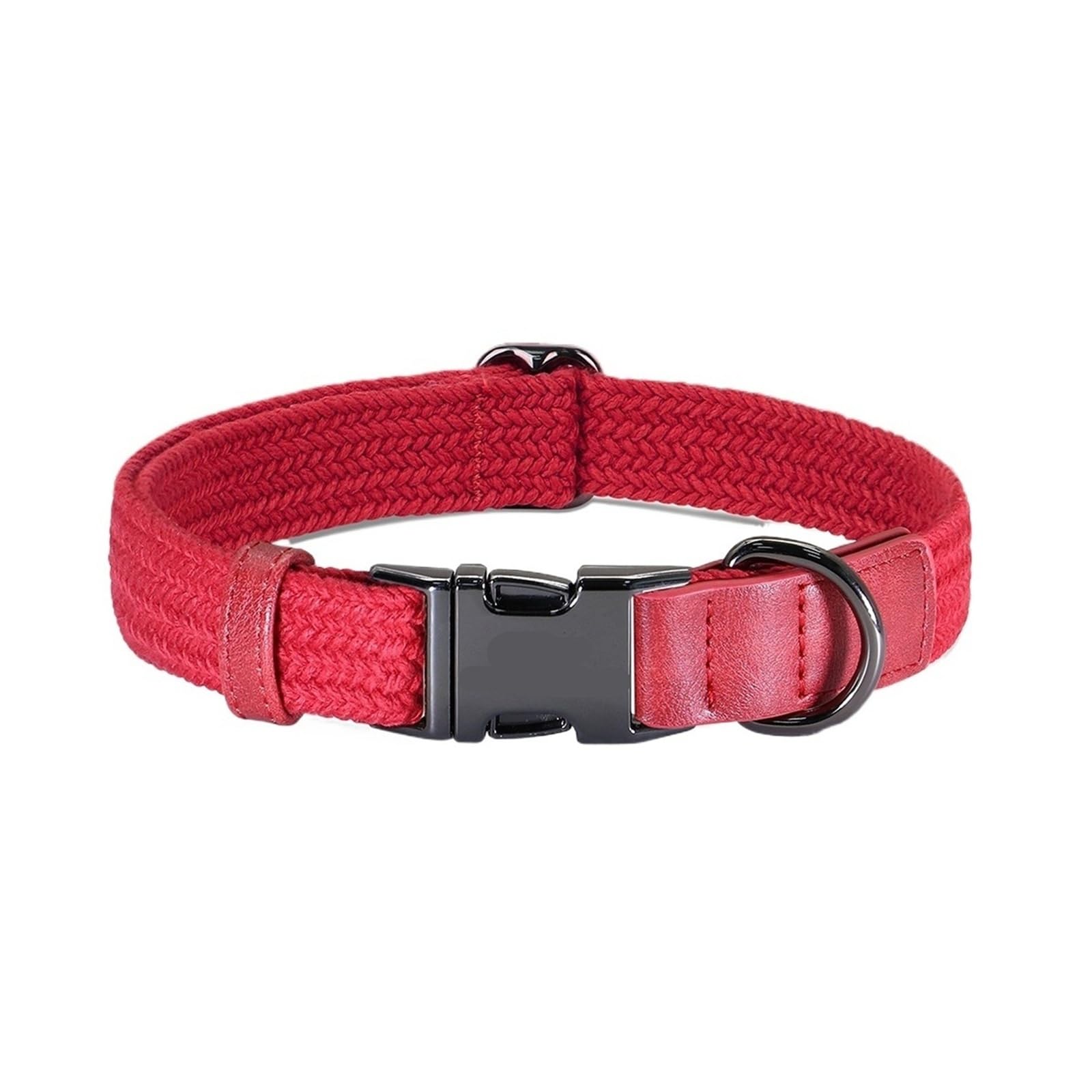 Collier pour chien rouge réglable taille M pour grand et petit chien collier nylon ajustable