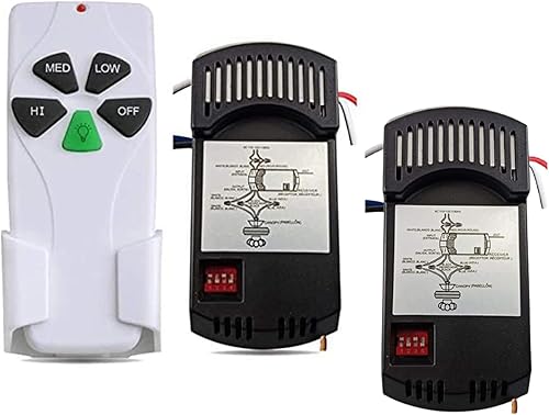 Kit universal de control remoto para ventilador de techo, reemplazo de Harbor Breeze, Hunter, Hampton Bay, con receptor, 3 velocidades, atenuador de