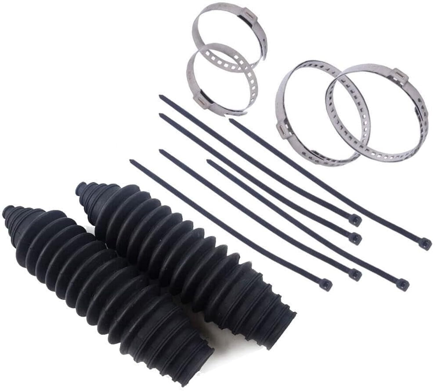 THE WHITE SHOP Universal Silicone Rack and Pinion Steering Boot Pinion Boot Gaiter Kit Black (Size : A)