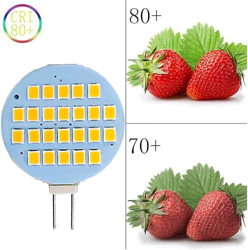 Vista 23 de G4 24-2835 SMD LED Bombilla Lámpara Super Brillante Blanco Frío Rv Cámper Gabinete Cámper Luz CA/DC12v-24v Paquete de 6