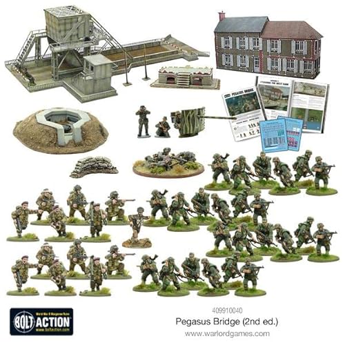 Warlord Bolt Action Pegasus Bridge 1:56 Wwii Table Top Wargaming Plastic Model Kit 409910040 #TOP3