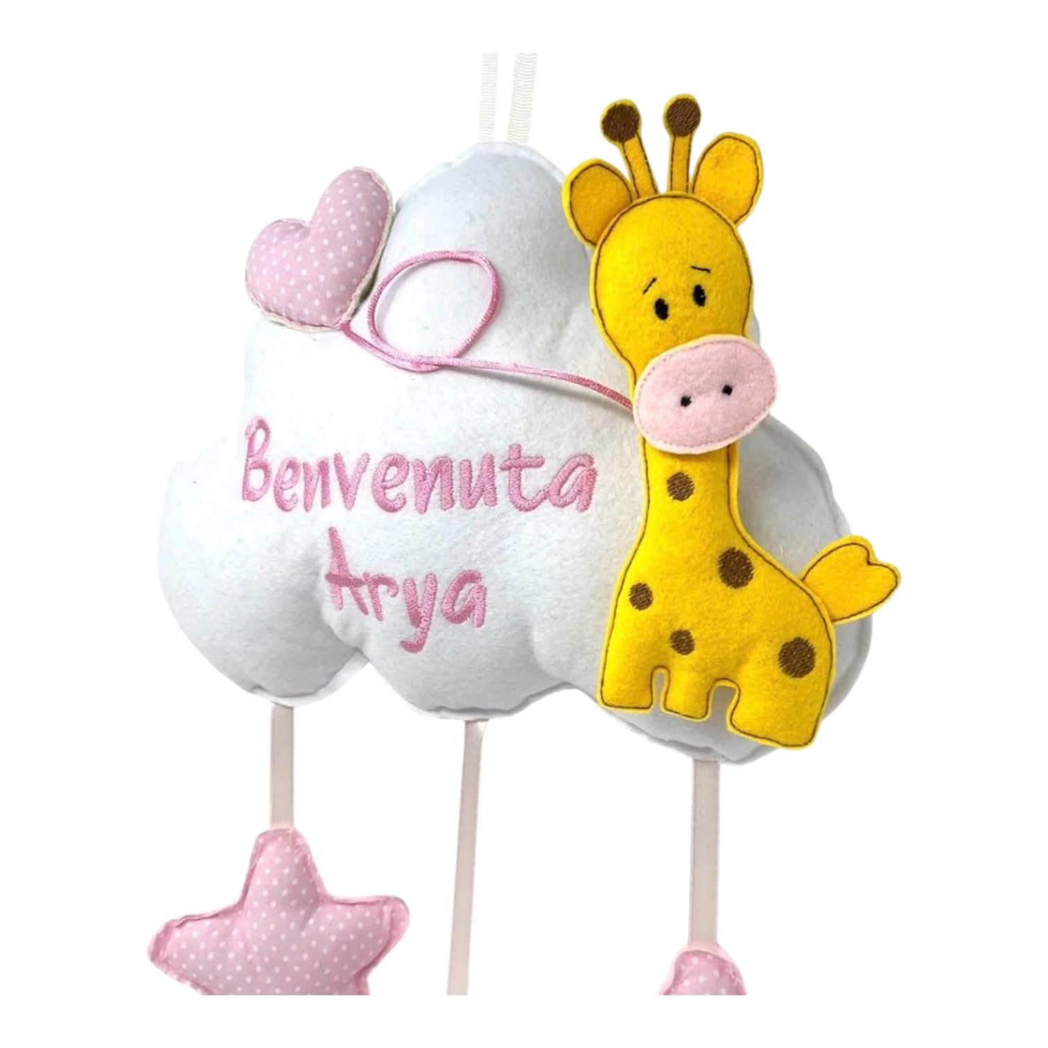 Fiocco Nascita Nuvola Personalizzato con Giraffa e Stelle Pendenti - Coccarda nascita con nome - Colore Ricamo Azzurro o Rosa - Fiocco nascita bimba o bimbo - Made in Italy - Handmade - Pri Frog