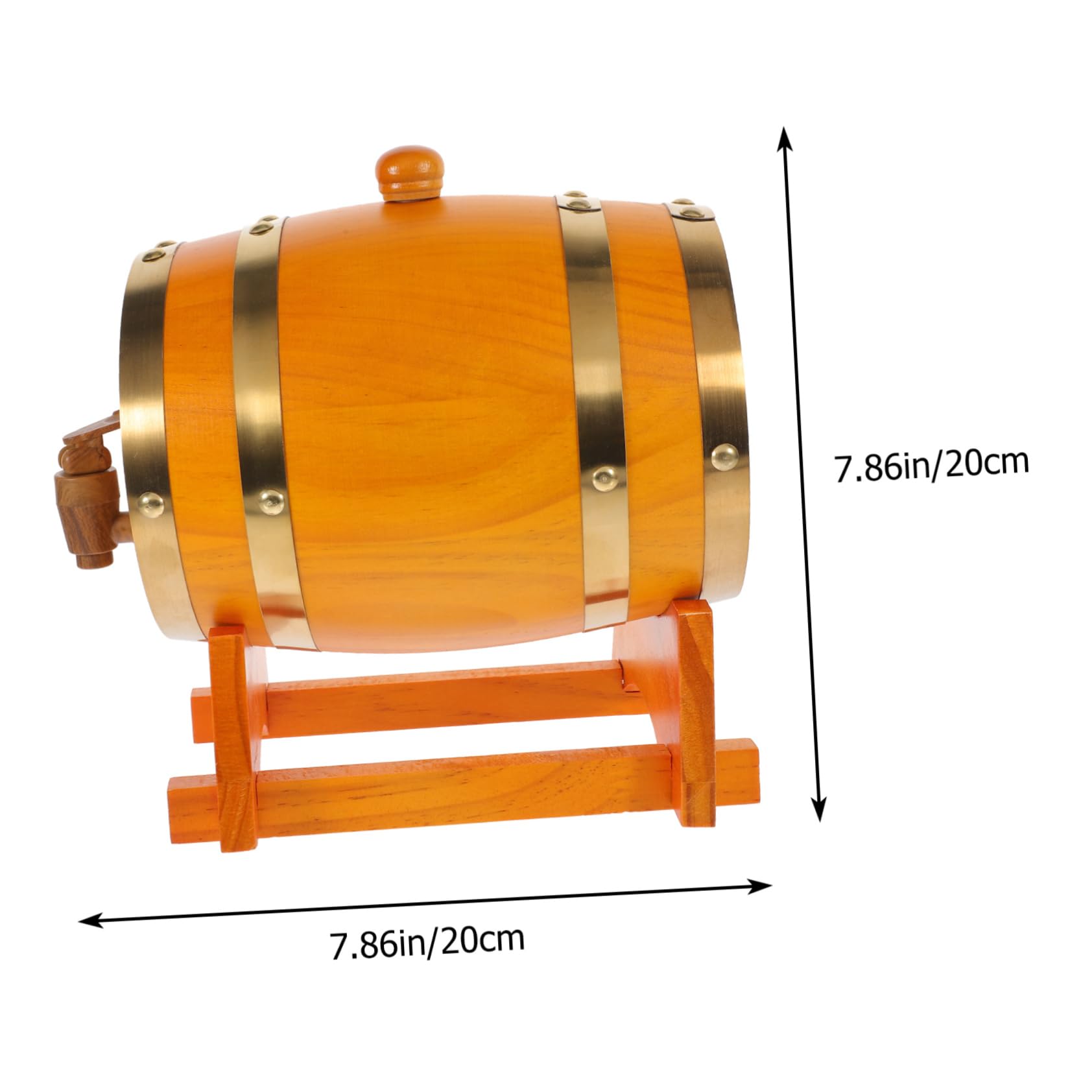 Cabilock 1set Wooden Wine Dispenser Faucet Stand Storage for Aging Dispensing Red Wine Beer Spirits Sturdy Wood Construction for Home Bar Decor