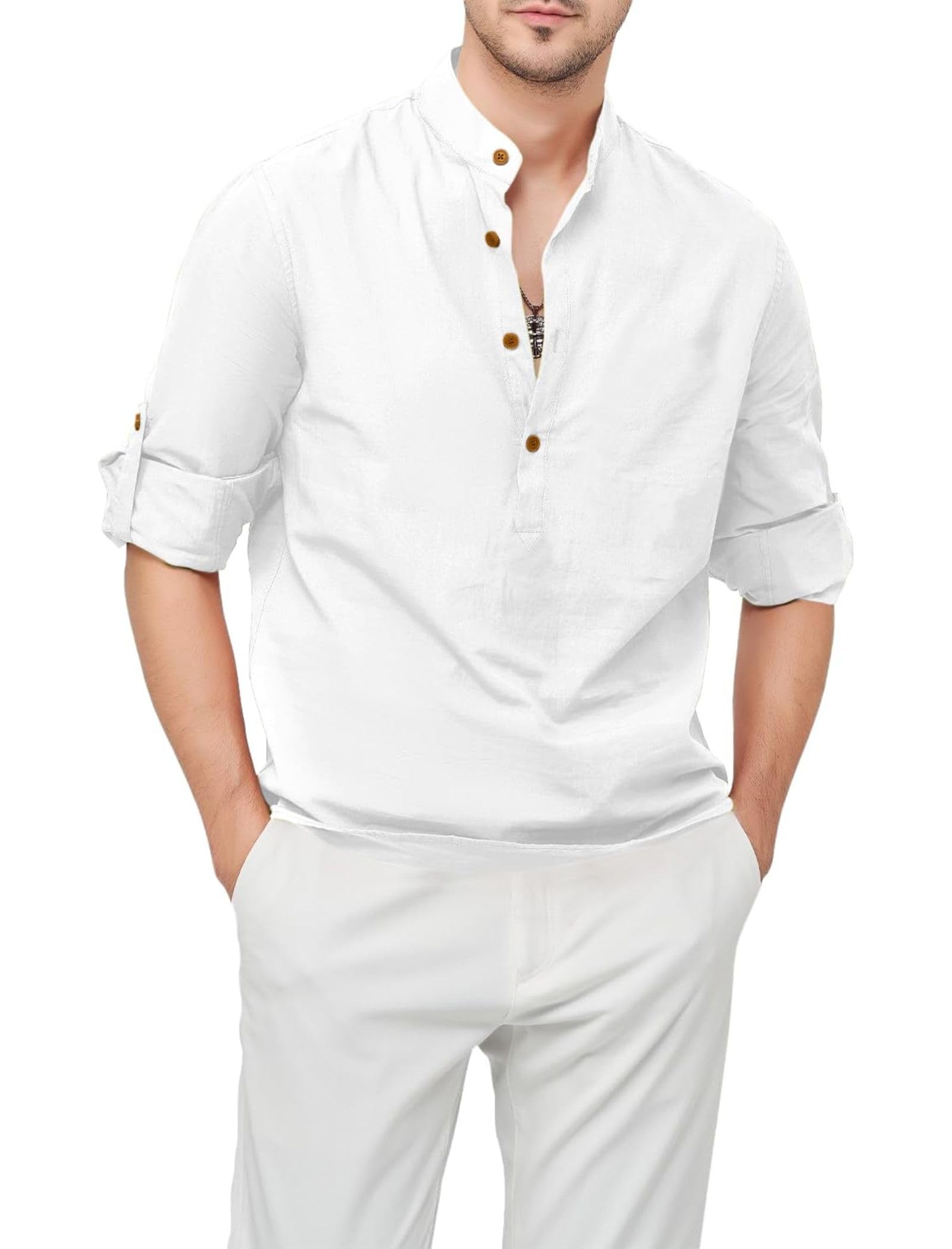 Men's Kurta || Chinese Collar Long Sleeves || Straight Hip Length Kurtas || Short Kurta for Men || for Festival || Function || Occasion Wear Fancy Kurta for || Best Gifts for Mens-picture-23