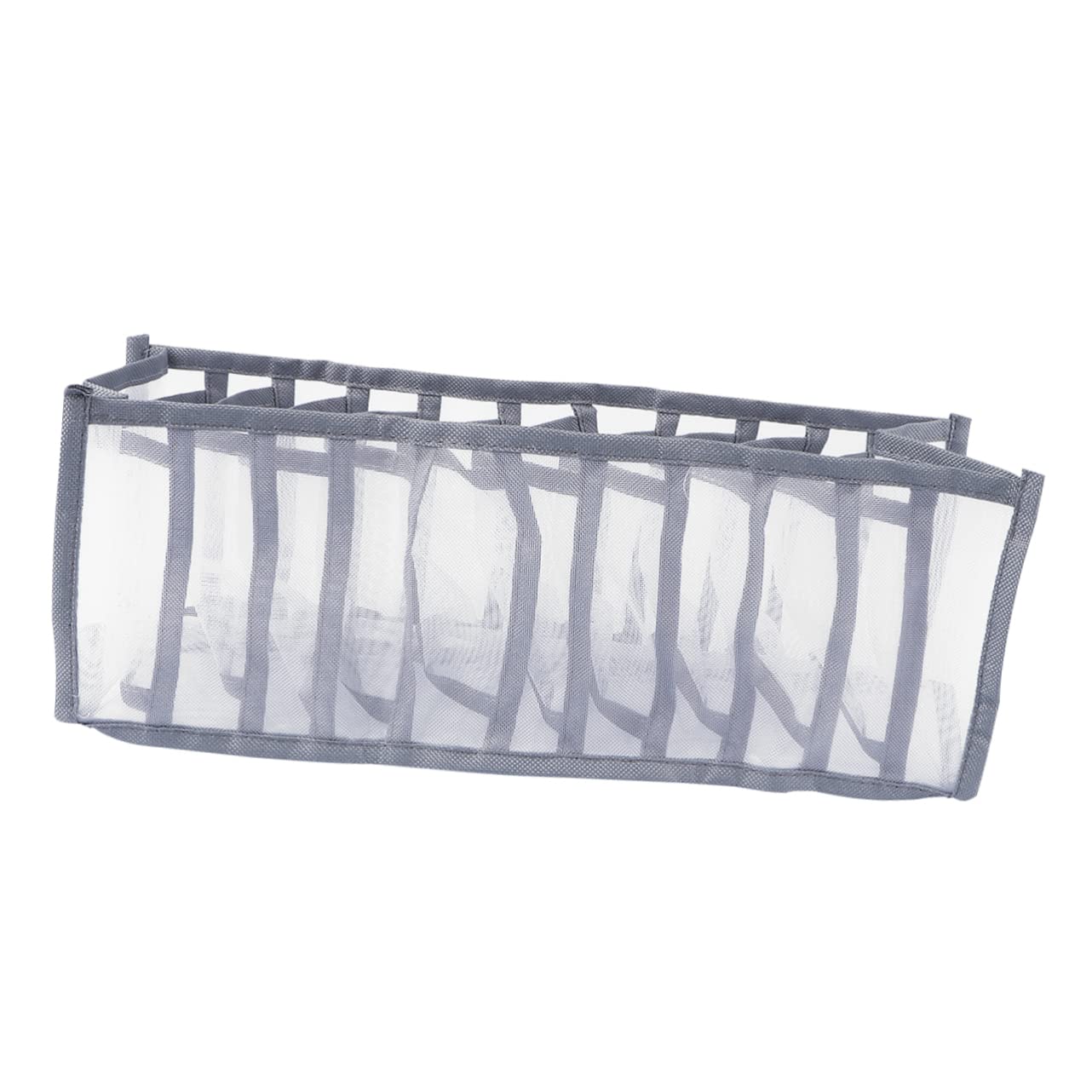 PRETYZOOM 1Pc Storage Case Multi Purpose Organizer with Compartments Washable Design for Socks and Underwear Portable and Lightweight for and Grey