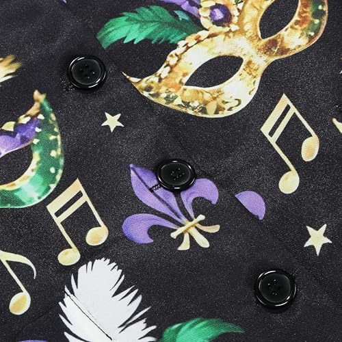 Image of GRAJTCIN Men's Festive Costume Adult Mardi Gras Vest 3D-Print St Patrick's Day Suit Independence Day Waistcoats
