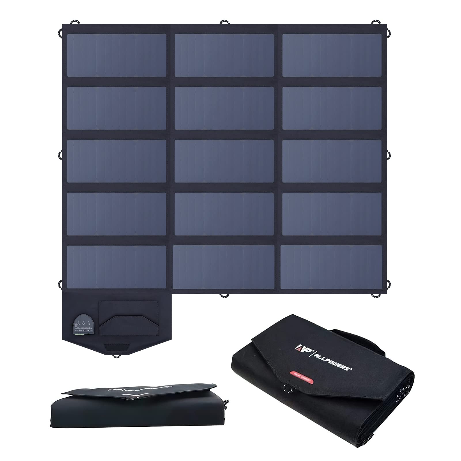 ALLPOWERS 100W Faltbares Solarpanel Solar ladegerät Solarmodul für Tragbare Powerstation mit 2 x USB Anschluss Outdoor Solargenerator für Reisen, Camping und Garten