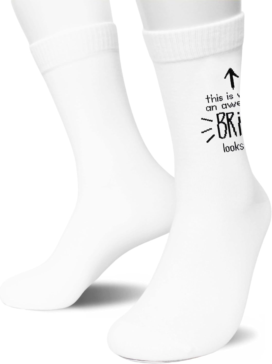 Funny Wedding Socks-This Is What an Awesome Bride Looks Like-Novelty Wedding Party. - Image 4