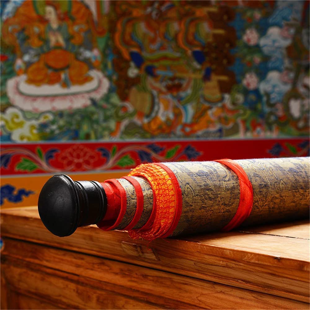Thangka,Statue Bouddhiste de Peinture de Bouddha,Tapisserie de Bouddha avec parchemin,Mahakala à Six Bras,Statue tibétaine de Peinture de Bouddha,Tapisserie de Bouddha avec parchemin