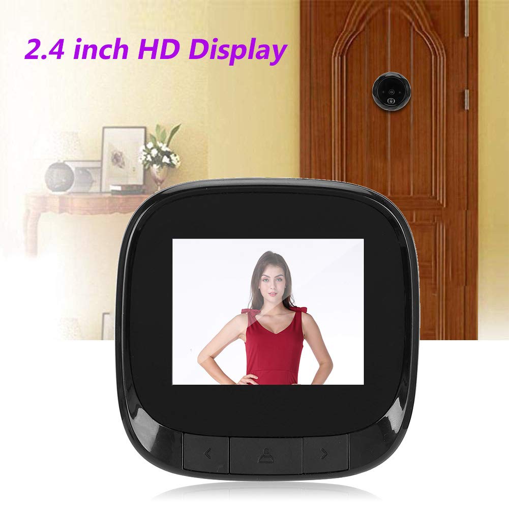 Spioncino elettronico per videocitofono 2,4 pollici, visore per porte di sicurezza HD Videocamera digitale per visione notturna con allarme per sicurezza domestica