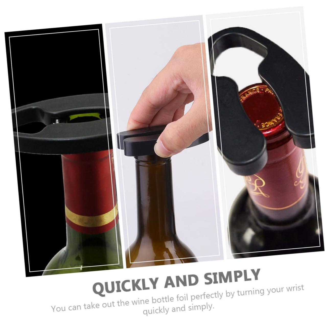 OFFSCH 10pcs Wine Corkscrew Bottle Cutters Foil Cutter Easy Lid Lifter for Wine Lovers