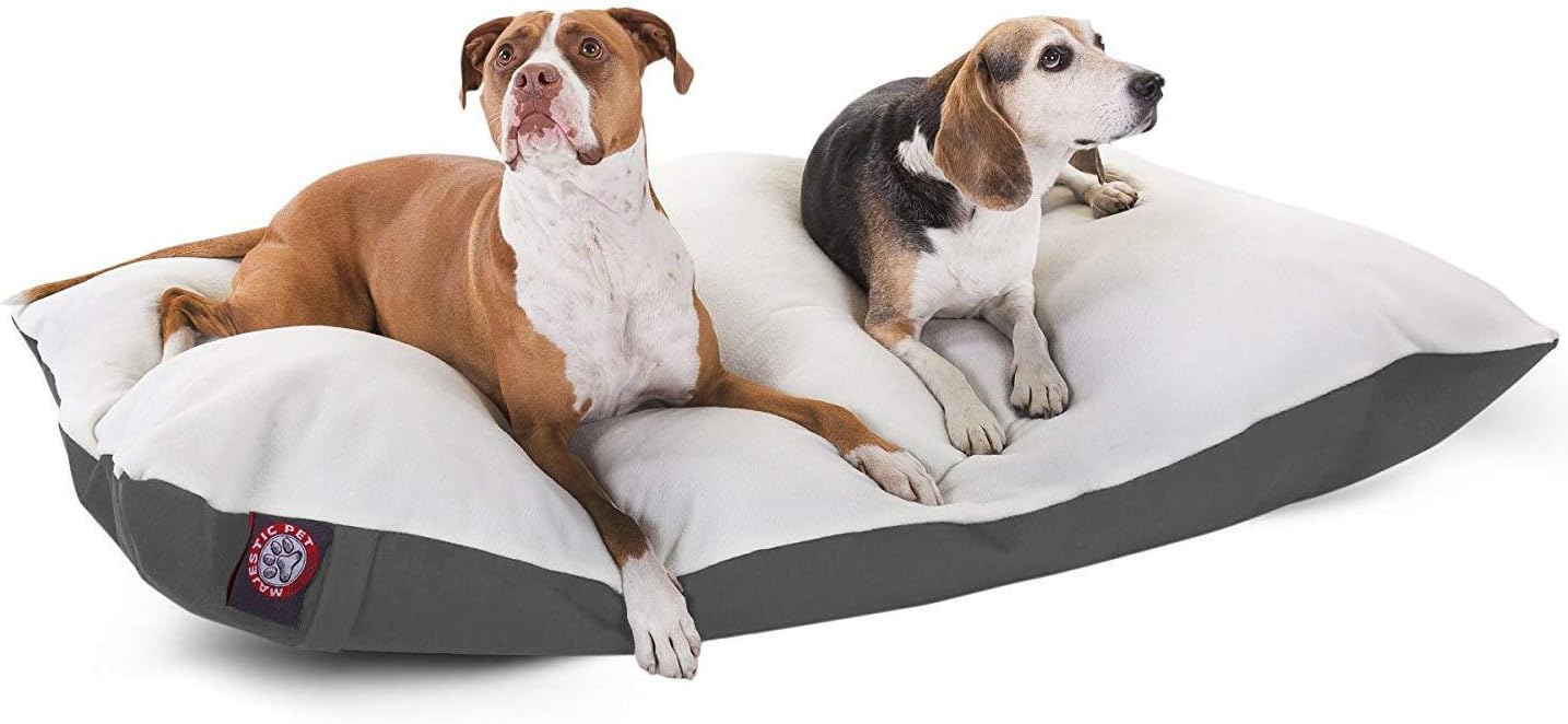 Majestic Pet Rectangle Large Dog Bed Washable – Removable Slipcover Pet Bed – Dog Crate Bed Super Value Pillow Dog Bed – Dog Kennel Bed for Sleeping - Dog Bed Large Breed 36 x 48 Inch – Blue