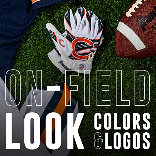 Image of Franklin Sports Youth NFL Football Receiver Gloves - Kids Football Gloves Pair - NFL Team Logos and Silicone Palm