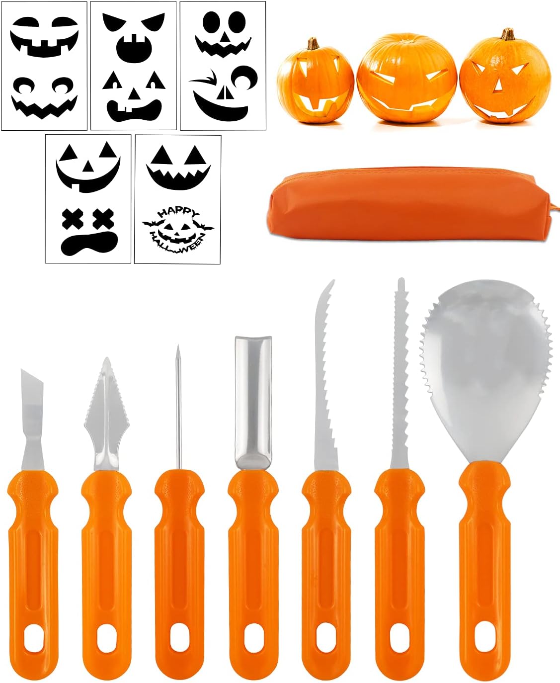 Lalago Halloween Kit De Sculpture De Citrouille, 10 Pcs