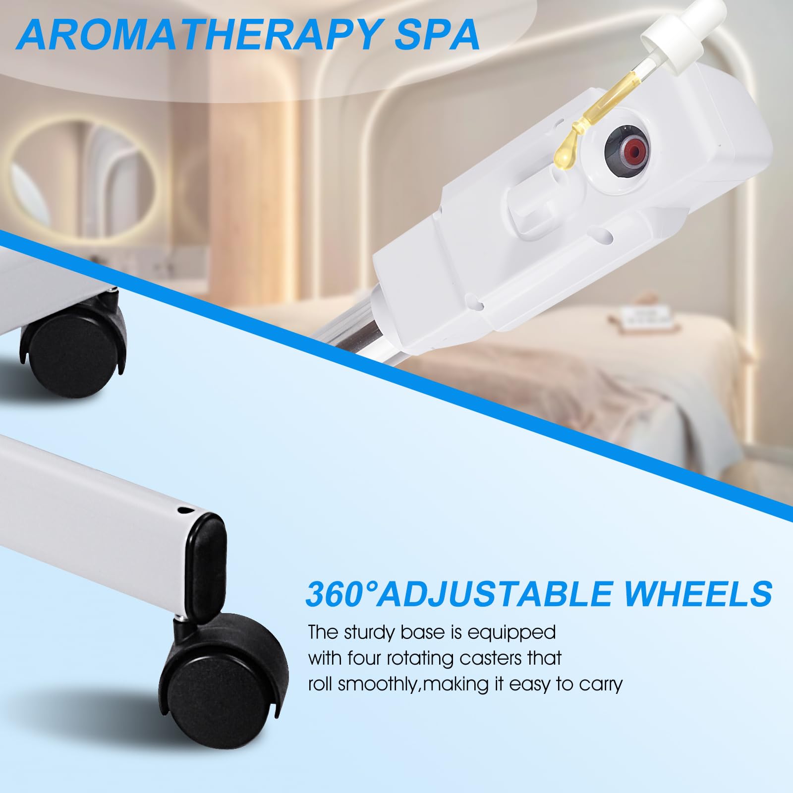 Vapore Viso Verticale Sauna Viso Pulitore Pori Vapore Macchina Spa Umidificatore Bellezza Caldo e Freddo Vapore Viso Idratante Stand per Spa, Salone e Casa