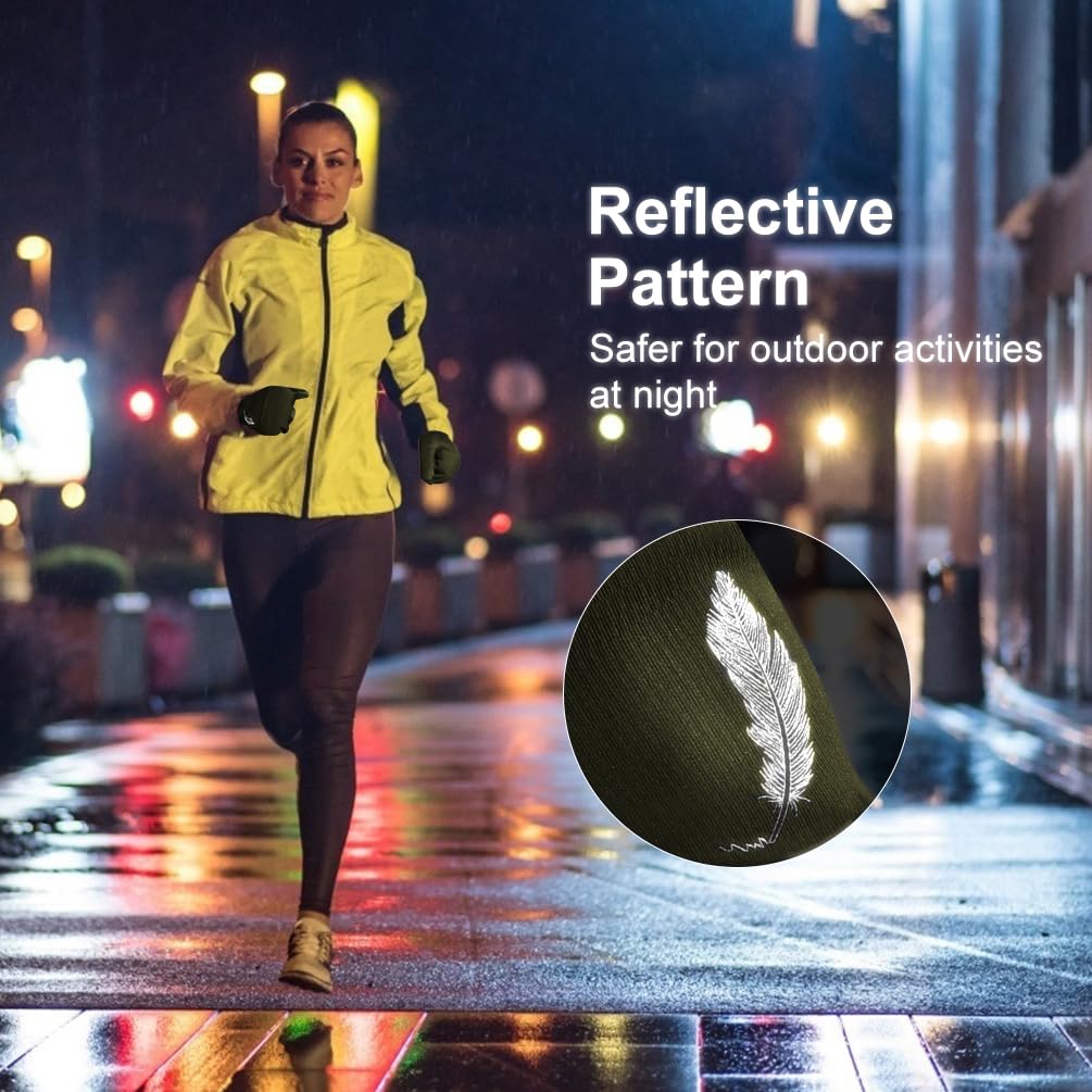 EEFOW Guantes Térmicos Sin Dedos Impermeables Pantalla Táctil para Hombre y Mujer Negro