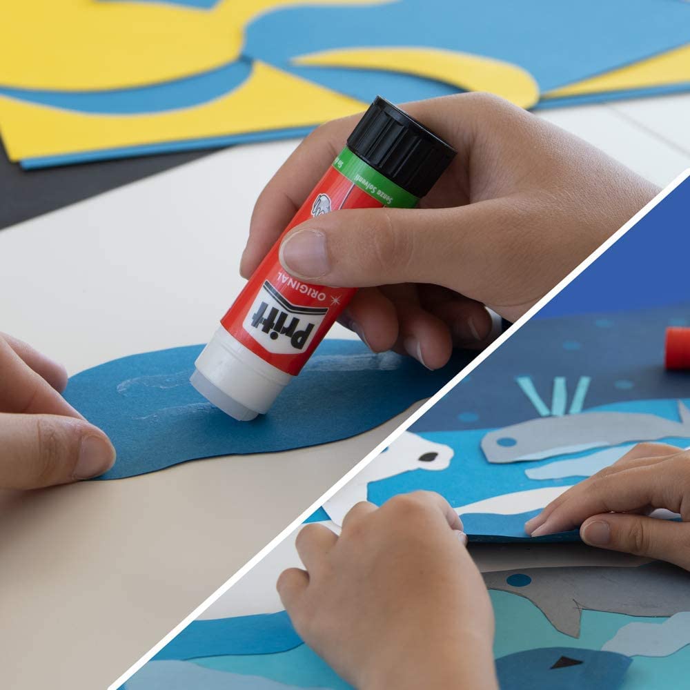 Pritt Klebestift, sicherer und kinderfreundlicher Kleber für Kunst und Bastelarbeiten, starker Klebstoff für Schule & Bürobedarf, 36x22g Pritt Stift