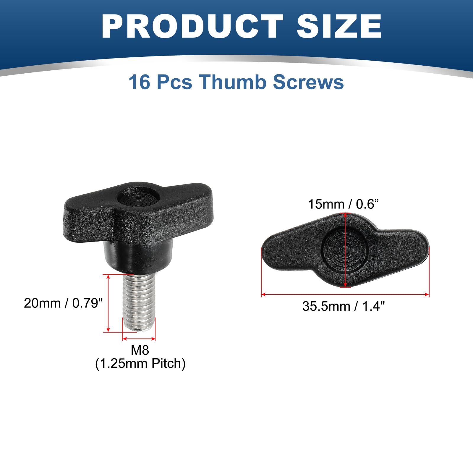 YELARXI Z- Shaped Thumb Screws 304 Stainless Steel Tee Wing Knobs Screws Clamping t Head - Image 2