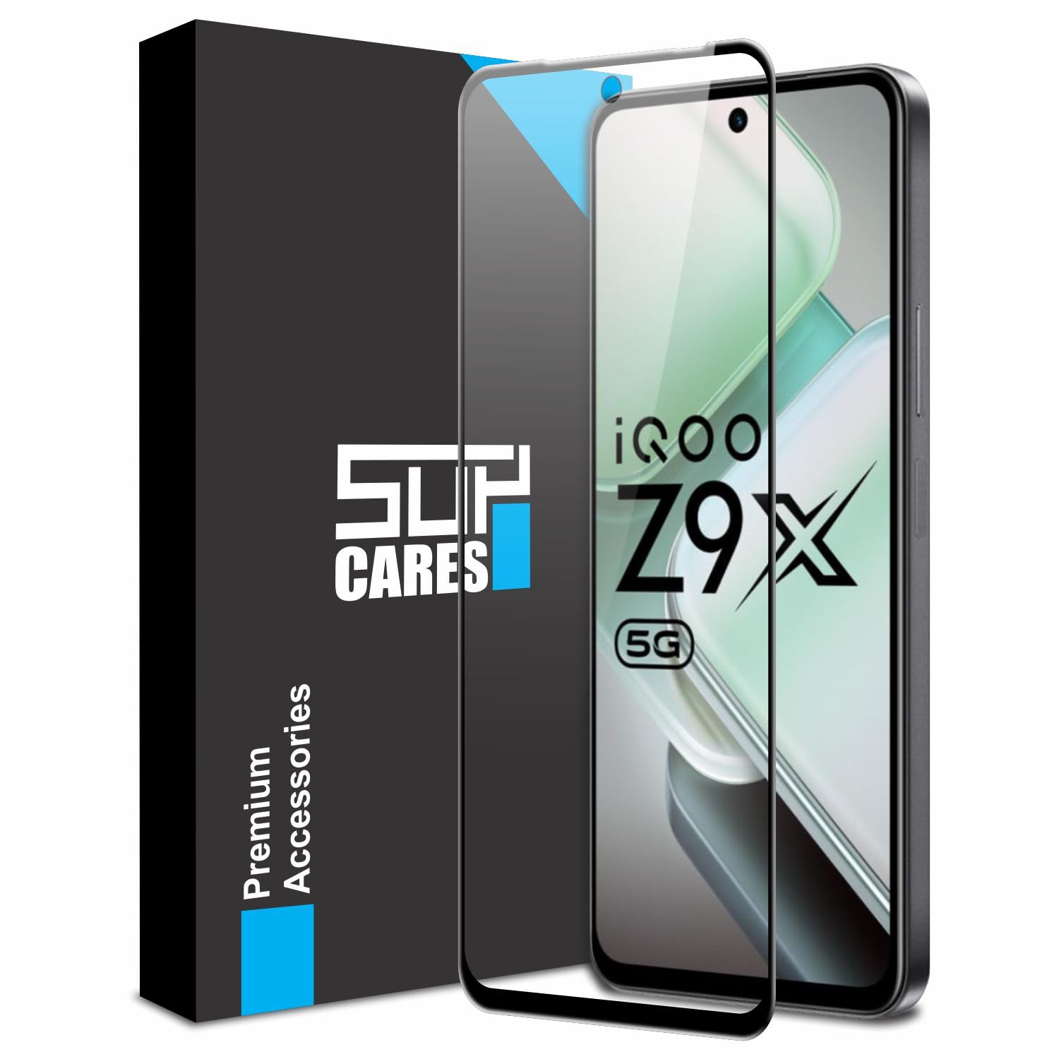 SupCares Edge to Edge Tempered Glass for iQOO Z9X 5G and Vivo T3X 5G (6.72 Inch) with Easy Self Installation Kit | Black (B0D49S2L3C) Amazon Price History, Amazon Price Tracker