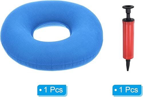 Miniatura 3 de PATIKIL Cojín de asiento inflable, cojín de dona portátil para asiento de apoyo lumbar, almohada para sillas de ruedas, sillas de oficina,