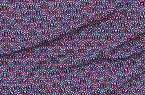 Spoonflower Fabric - Dala Pony Folklore Horse Print Horses Girls Printed On Fleece Fabric By The Yard - Sewing Blankets Loungewear And No-Sew Projects #TOP15