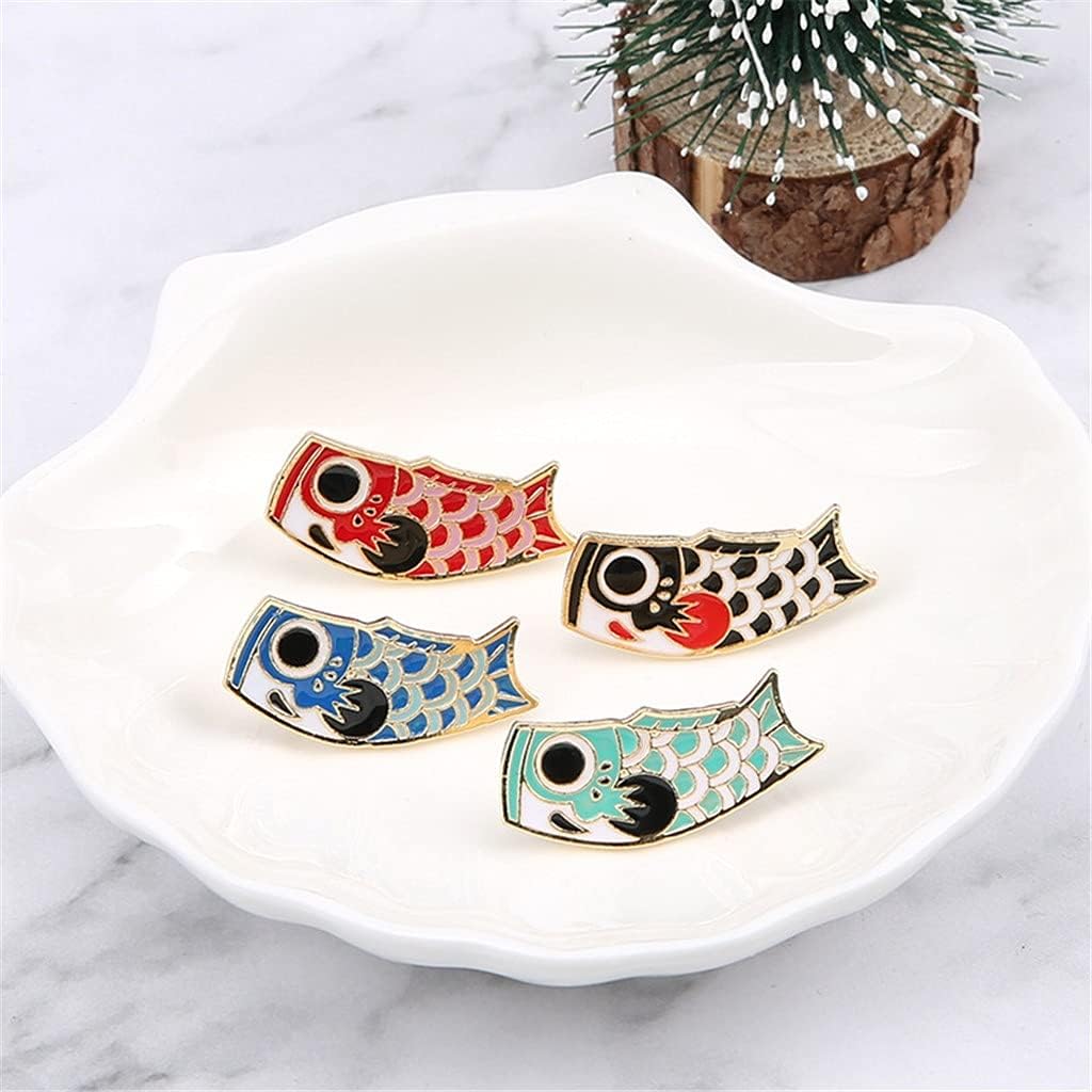 Koi Brooch Cartoon Cute Carp Wild Retro Buckle Big Pin Accessories