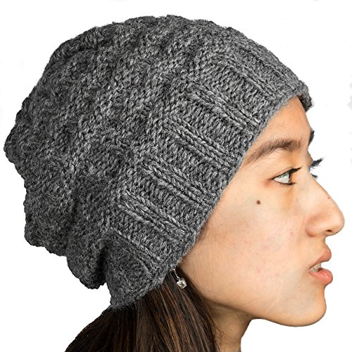 Tribe Azure Fair Trade 100% Wool Warm Winter Hat Fleece ...