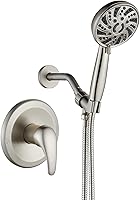 Gotonovo Brushed Nickel Single-Handle Shower Faucet Set with 6-Mode Handheld Showerhead & Valve Trim Kit