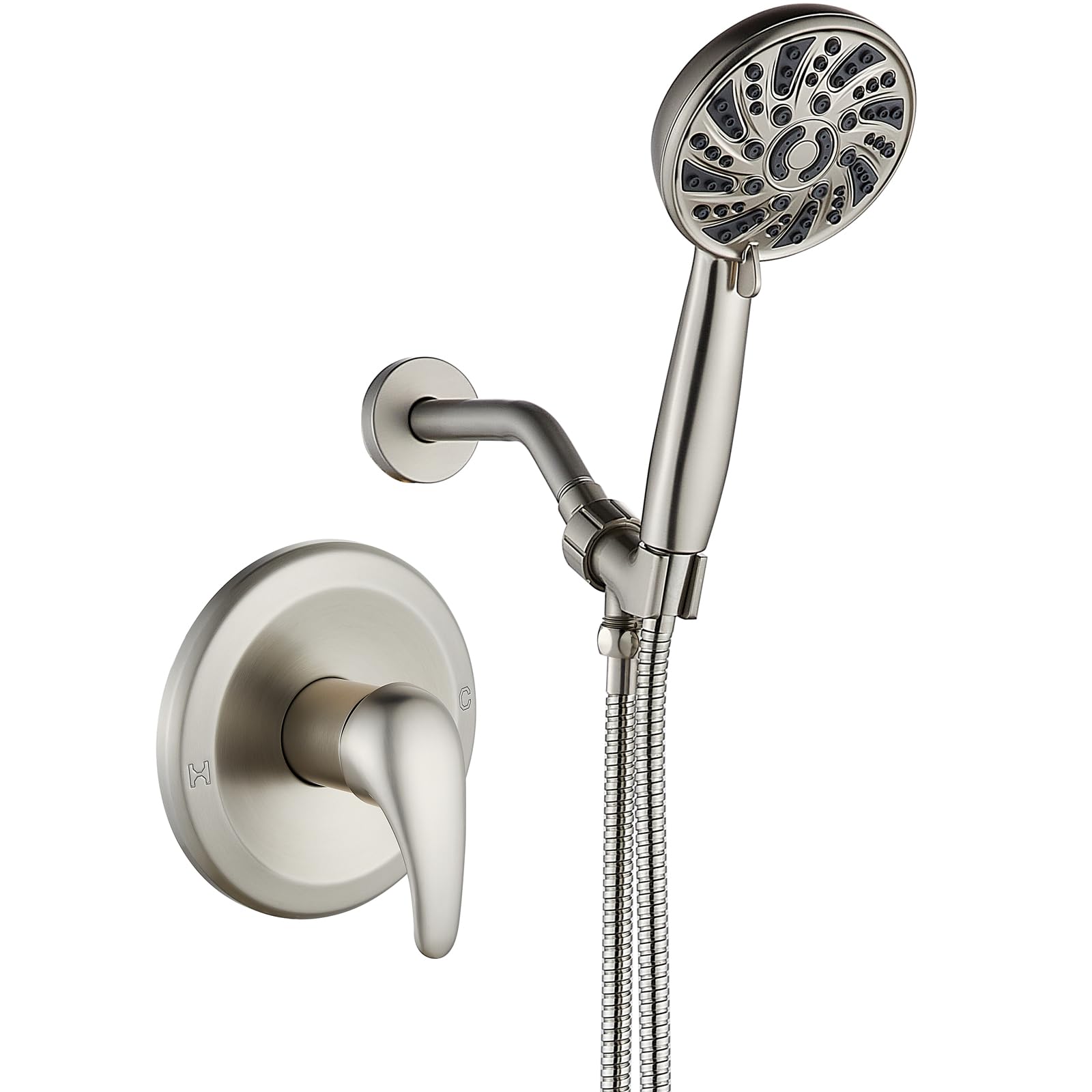 Ensemble de robinet de douche et pommeau 5 jets pour rénover votre salle de bain familiale