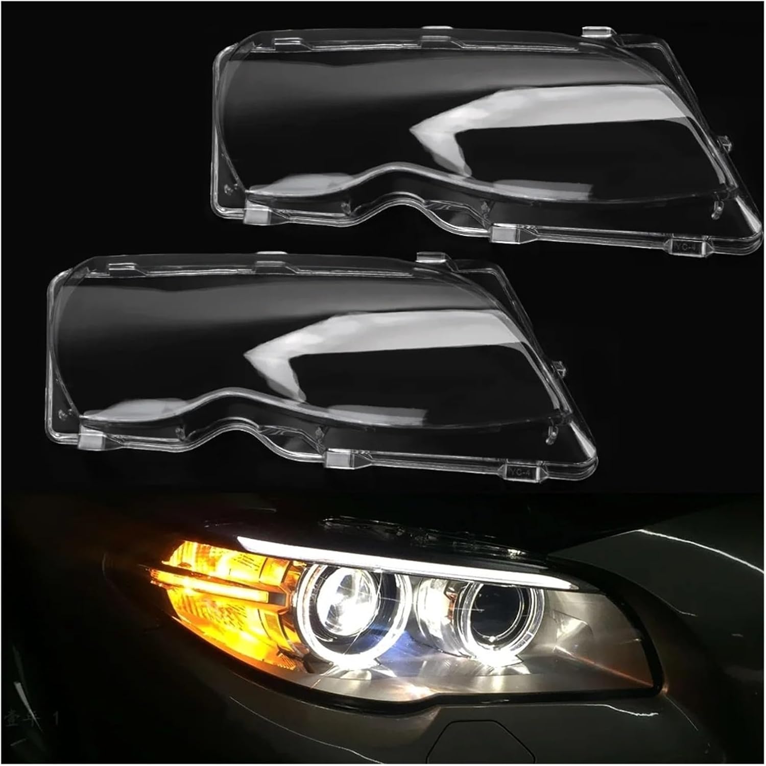 Replacement Headlight Cover For BMW E46 Serie 3 4Door 2002-2005 Car Headlight Covers Lampshade Headlamp Shell Guards Housing Protect Automobile Accessories