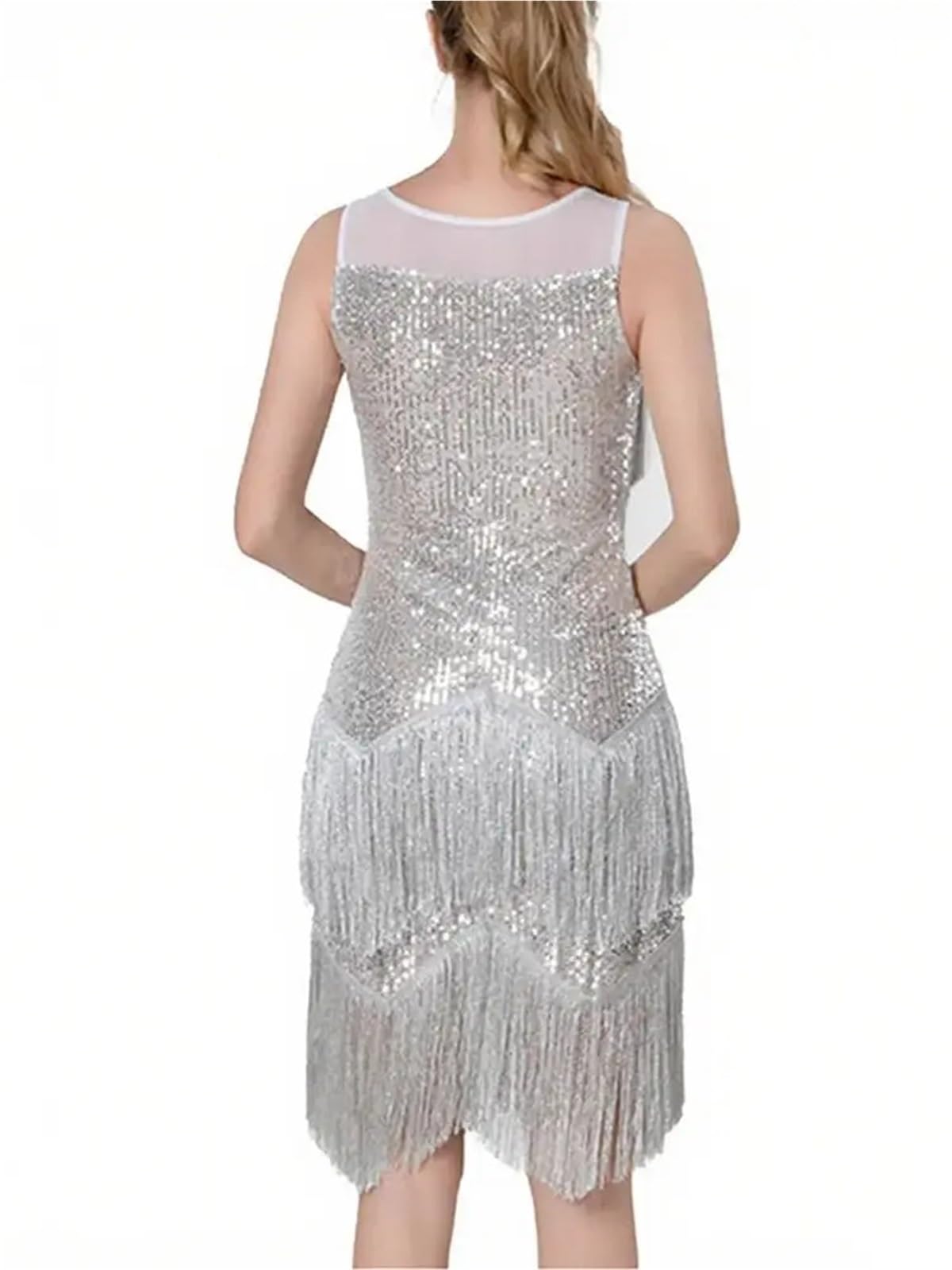 Latin-Tanzkleid mit Fransen Latein-Tanzkleid for Damen, Fransen, Pailletten, Flapper-Ballsaal-Kleider, Quaste für Aufführung