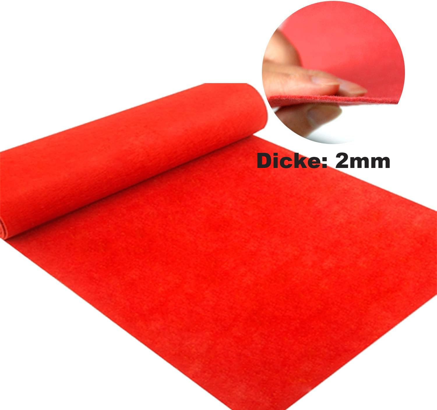 uyoyous 100x1000cm Roter Teppich,Hochzeits-Läufer Event Teppich 2mm Red Carpet Gangläufer roter Teppichläufer,Einwegmatte für Hochzeit, Party, Zeremonie, Hochzeitsdekoration