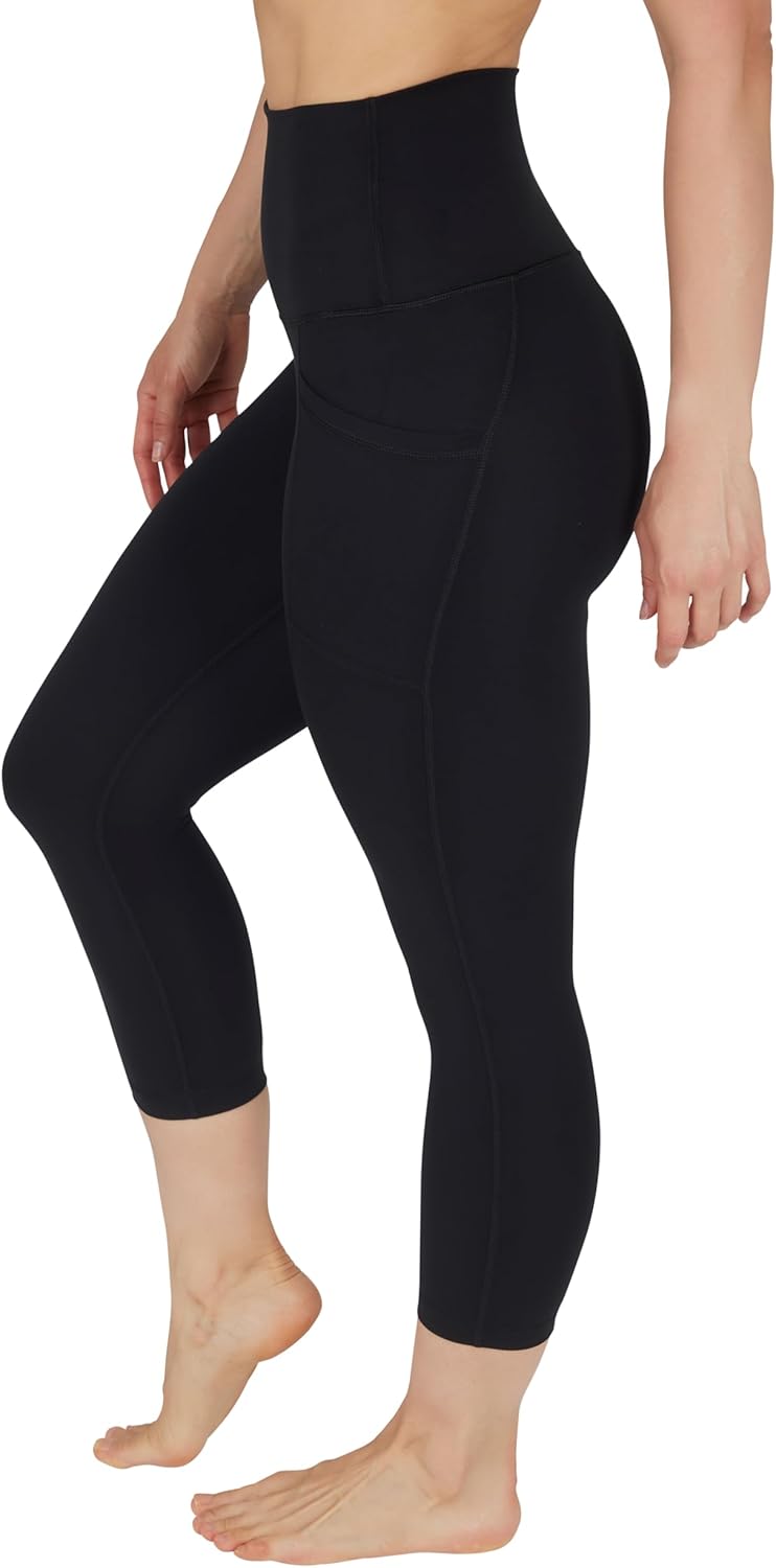 Yogalicious High Waist Squat Proof Yoga Capri Leggings with Side Pockets for Women Yogalicious High Waist Squat Proof Yoga Capri Leggings with Side Pockets for Women