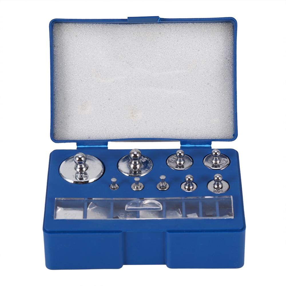 Kit de pesos de calibración, 17 piezas, 10 mg-100 g, juego de pesos de báscula, juego de pesos para báscula digital y 1 pinzas