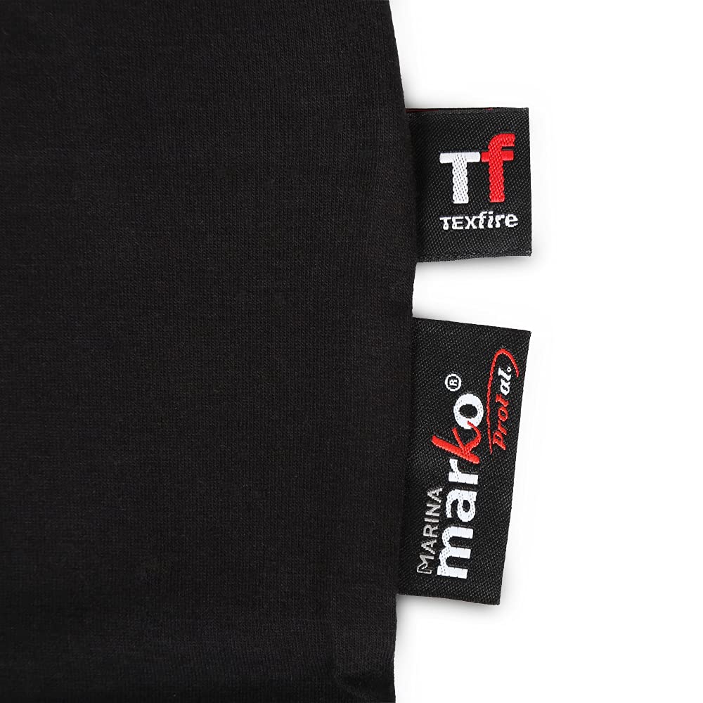 TEXFIRE - T-Shirt à Manches Longues Noir Ignifuge. Protection du Soudeur Contre Le Froid, la Chaleur et Les étincelles de soudage.