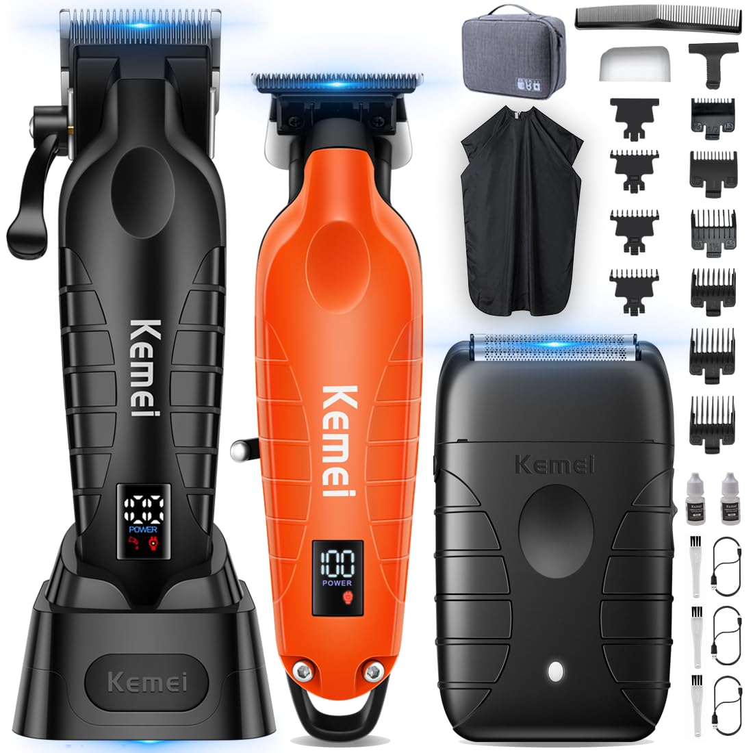Amazon | KEMEI 男性用ヘアクリッパー プロフェッショナル バーバー