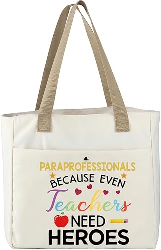 Miniatura 2 de MBMSO Bolsa de maquillaje paraprofesional porque incluso los maestros necesitan héroes regalos de agradecimiento paraprofesional, regalos de