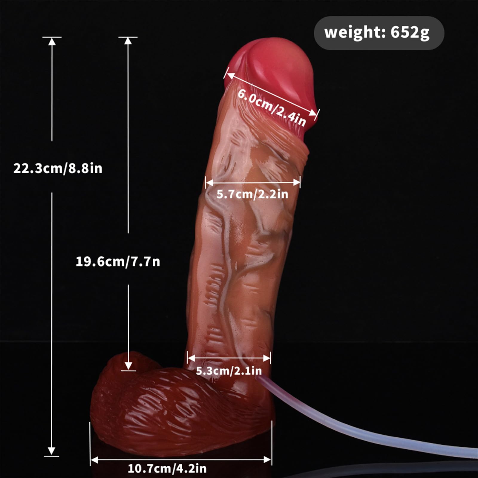 Dildo in silicone che spruzza, funzione di spruzzo d'acqua, plug anale for pene con funzione di spruzzo di sperma, dildo anale, giocattoli sessuali for punto G for donne e uomini