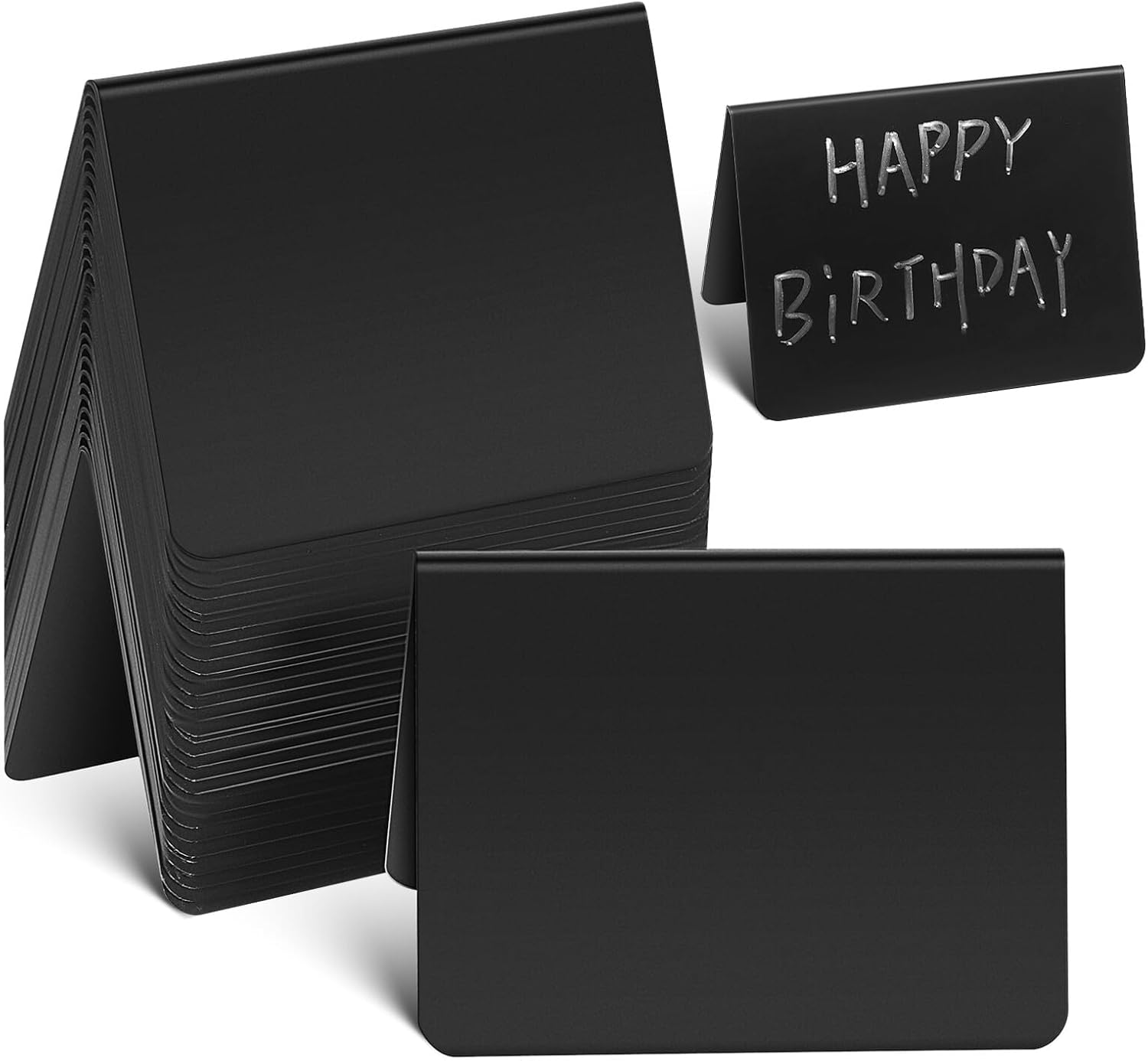 Generic 40 Pcs Mini Chalkboard Food Display Signs with Stable Stand Portable Small Blackboard Labels for Restaurant Decorations Buffet Table Food Labels Compact Kitchen Signage