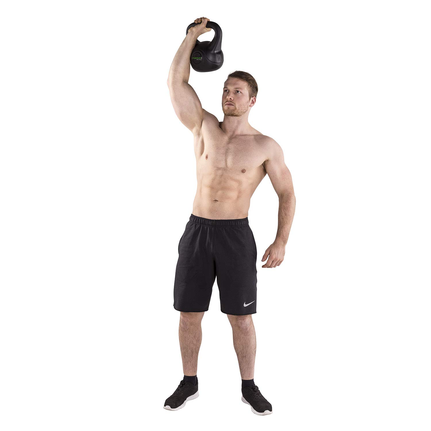Tunturi Kugelhantel, Kettlebell, PVC mit Sand gefüllt, 2 kg